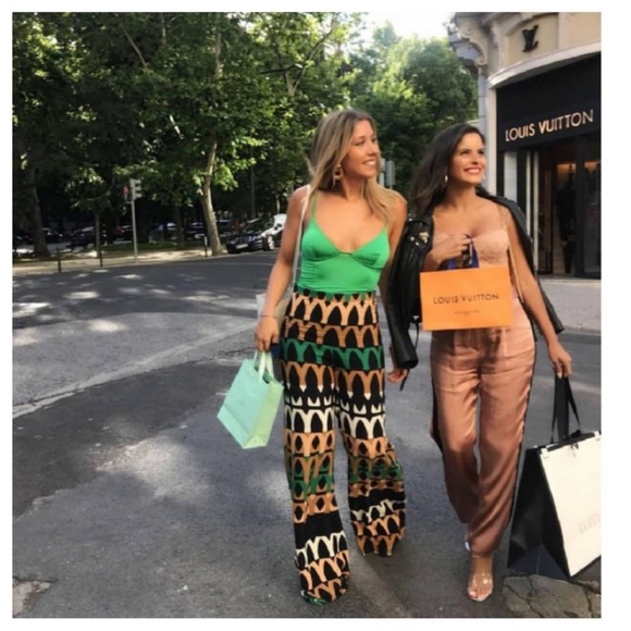 ZARA HIGH WAIST PRINT LOOSE-FIT PANTS - Picture 4 of 11